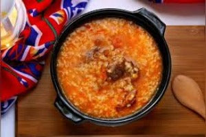 Saudi Wheat Soup with Beef شوربة الحب السعودية باللحم
